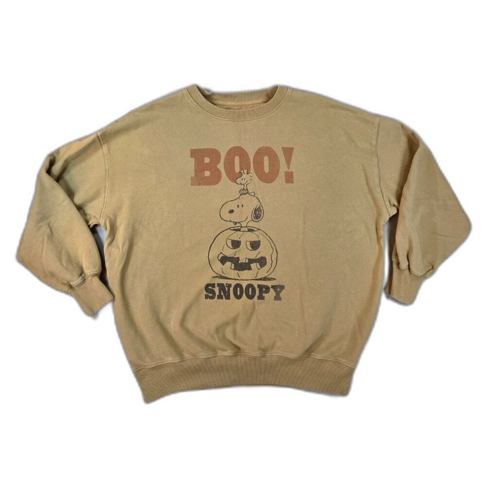 American Eagle Snoopy Halloween Sweatshirt Small Peanuts BOO Pumpkin Pullover